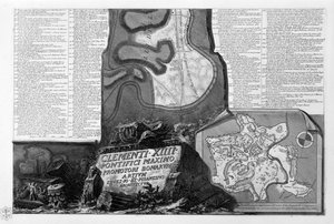 Karte von Rom, Teil 2 von Giovanni Battista Piranesi